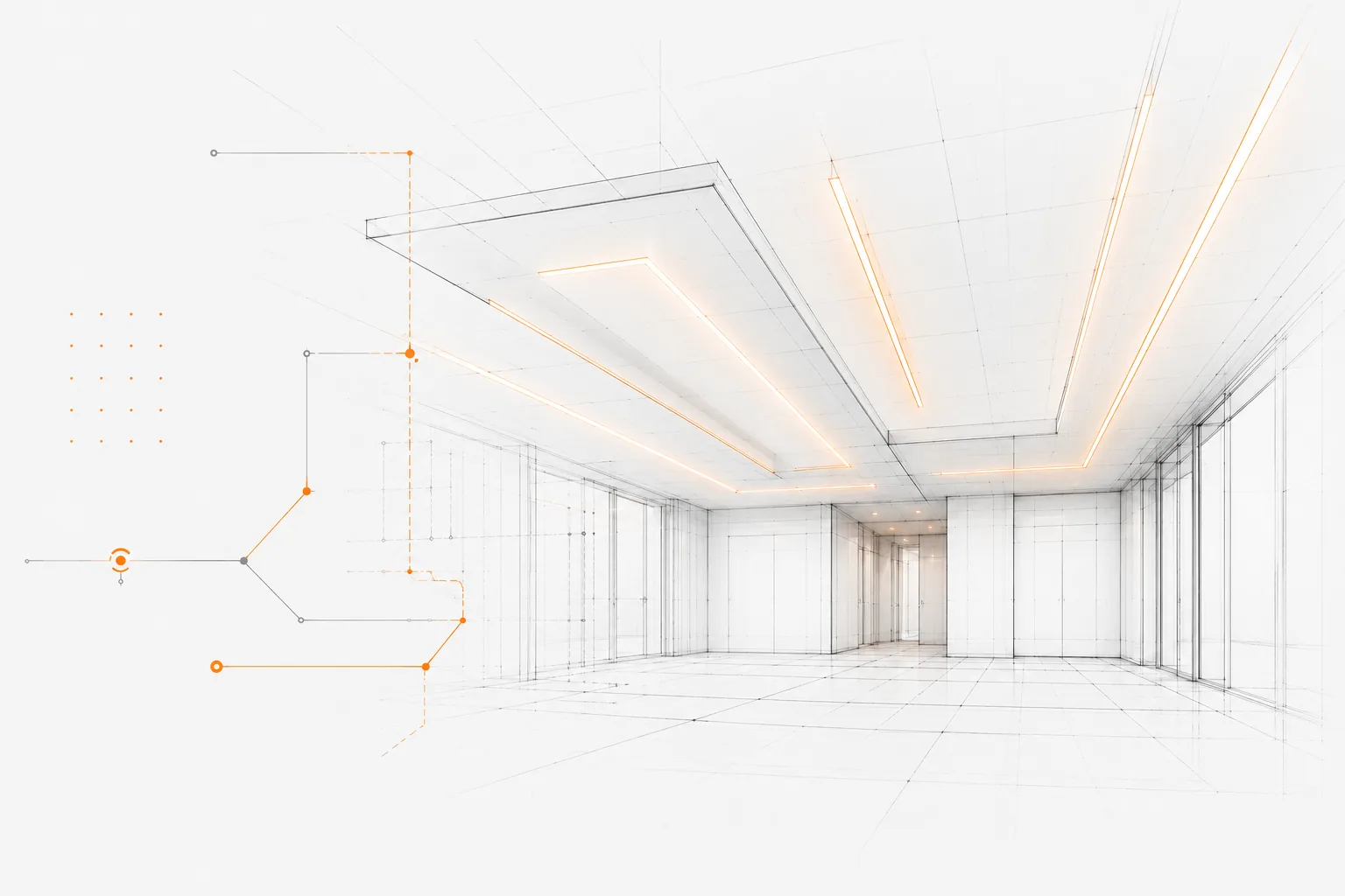 Modern kantoor met LED-lichtplan — Donck Elektrotechniek