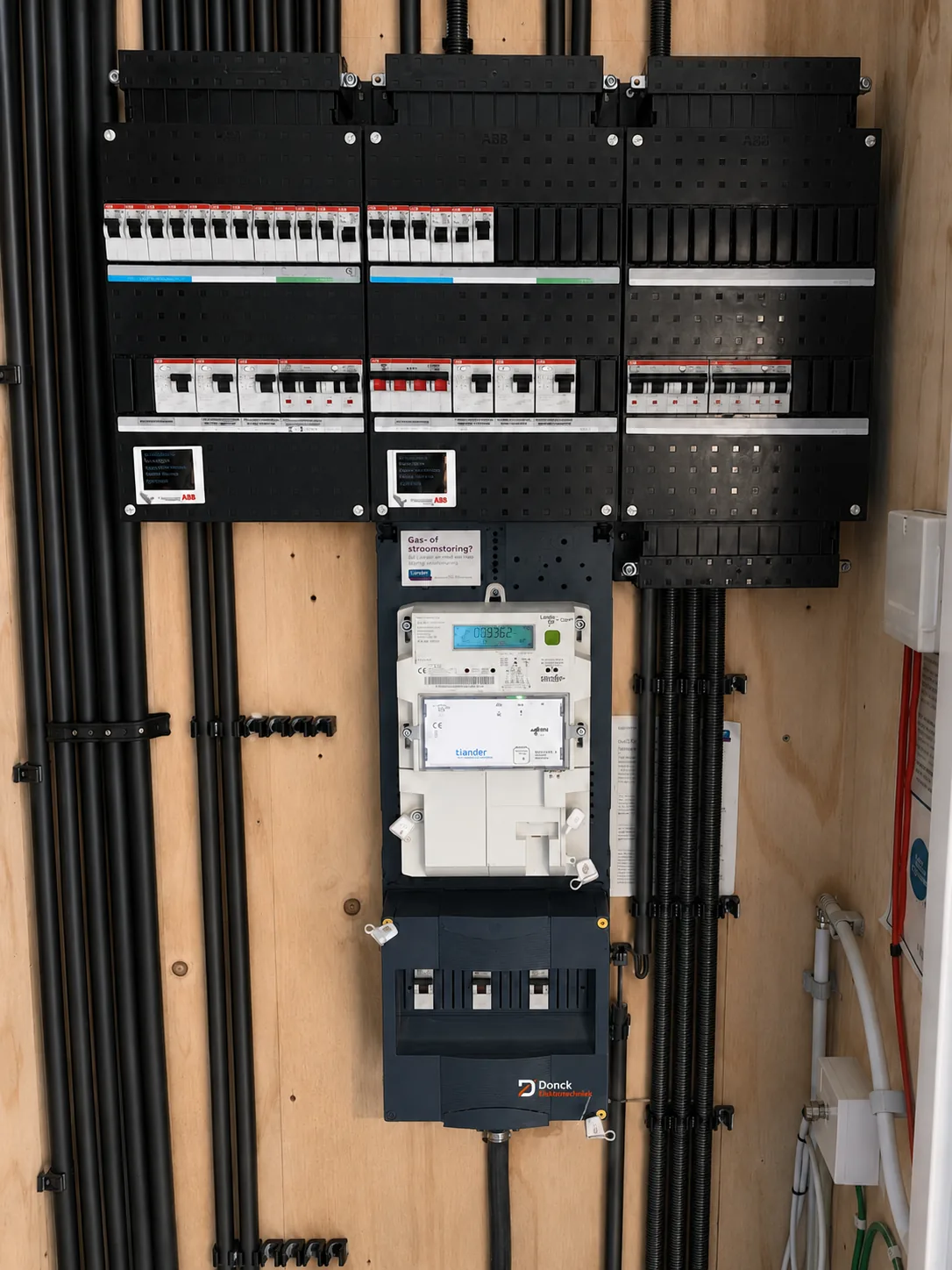 Nieuwe groepenkast met ABB-componenten geïnstalleerd door Donck Elektrotechniek in Mijdrecht