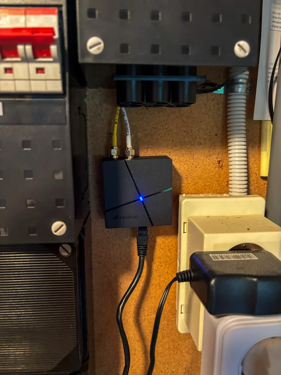NexBlue Zen load balancer in de meterkast van een woning in Maarssen